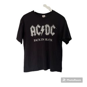 H&M AC DC Back in Black T Shirt
